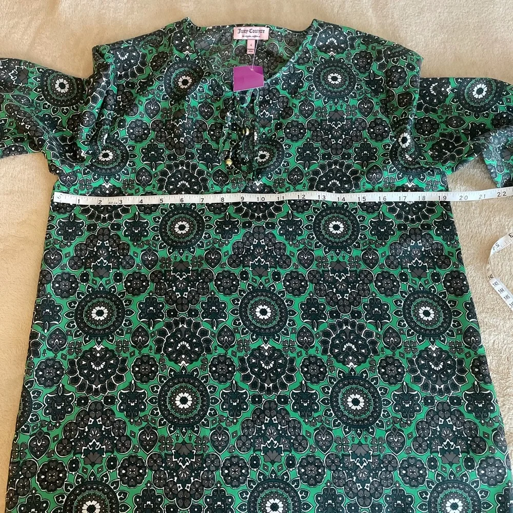 Juicy Couture Tie Front Floral Blouse - Size 4 - Picture 7 of 10